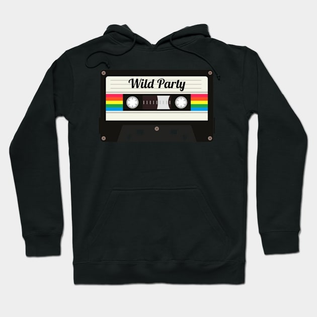 Wild Party / Cassette Tape Style Hoodie by GengluStore